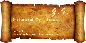 Gelencsér Ilona névjegykártya