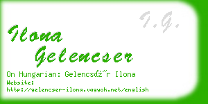 ilona gelencser business card